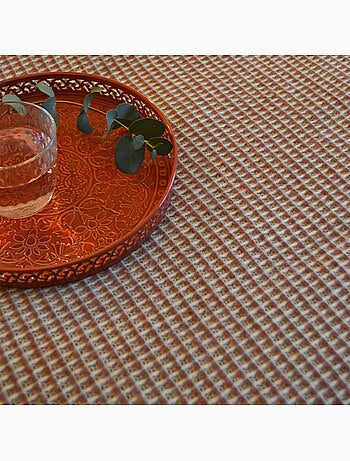Manta de algodón jacquard de cuadros vichy