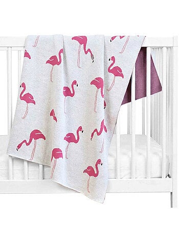 Manta de algodón orgánico, flamenco rosa | SEVIRA KIDS
