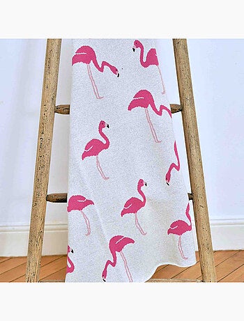 Manta de algodón orgánico, flamenco rosa | SEVIRA KIDS