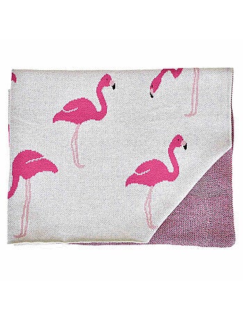 Manta de algodón orgánico, flamenco rosa | SEVIRA KIDS