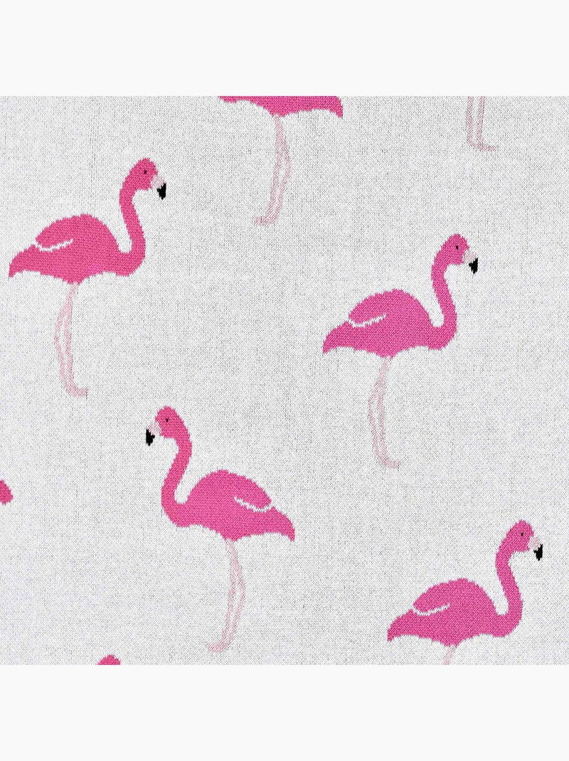 Manta de algodón orgánico, flamenco rosa | SEVIRA KIDS Gris - Kiabi