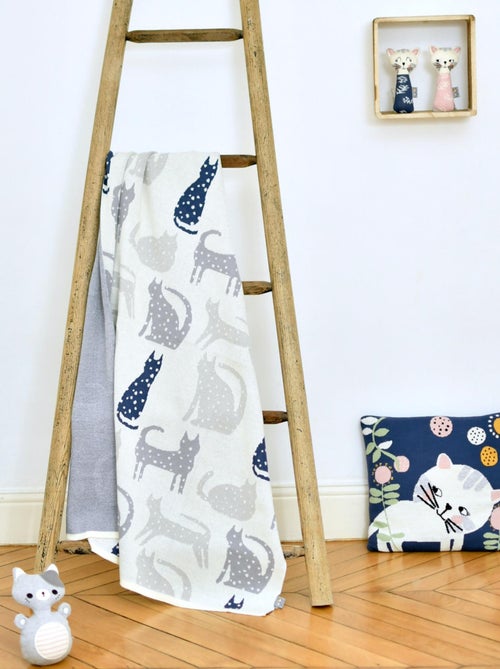Manta de algodón orgánico, gato | SEVIRA KIDS - Kiabi