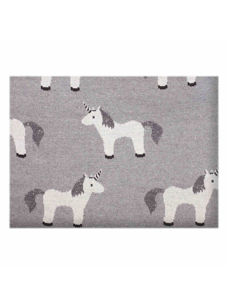 Manta de algodón orgánico gots, unicornio | SEVIRA KIDS Gris - Kiabi