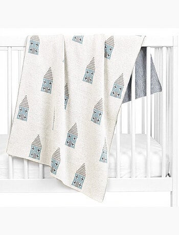 Manta de algodón orgánico para bebé, casas | SEVIRA KIDS