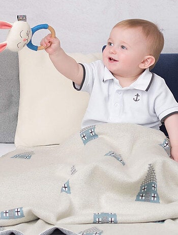 Manta de algodón orgánico para bebé, casas | SEVIRA KIDS