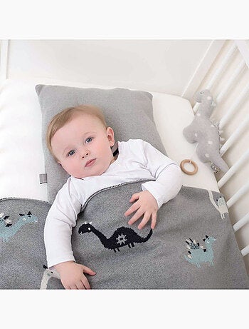 Manta de algodón orgánico para bebé, dinosaurio - SEVIRA KIDS