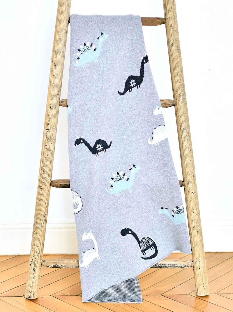 Manta de algodón orgánico para bebé, dinosaurio | SEVIRA KIDS Gris - Kiabi