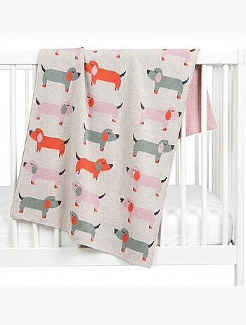 Manta de algodón orgánico para bebé, teckel - SEVIRA KIDS