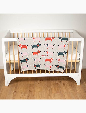 Manta de algodón orgánico para bebé, teckel | SEVIRA KIDS