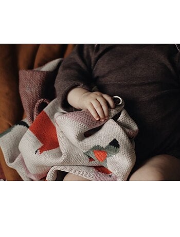 Manta de algodón orgánico para bebé, teckel | SEVIRA KIDS