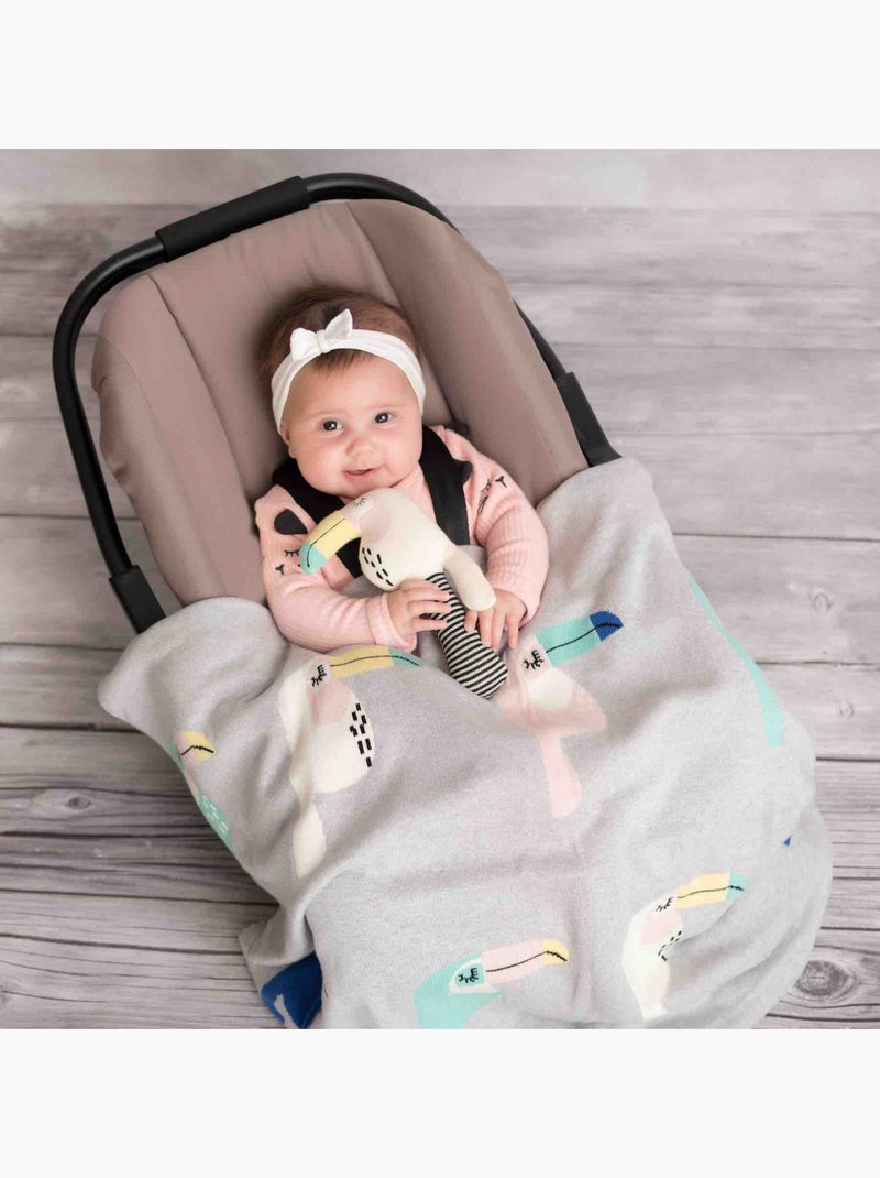 Manta de algodón orgánico para bebé, toucan | SEVIRA KIDS Gris - Kiabi