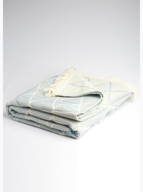 Manta de algodón texturizado con estampado de diamantes - AFIBEL - Kiabi