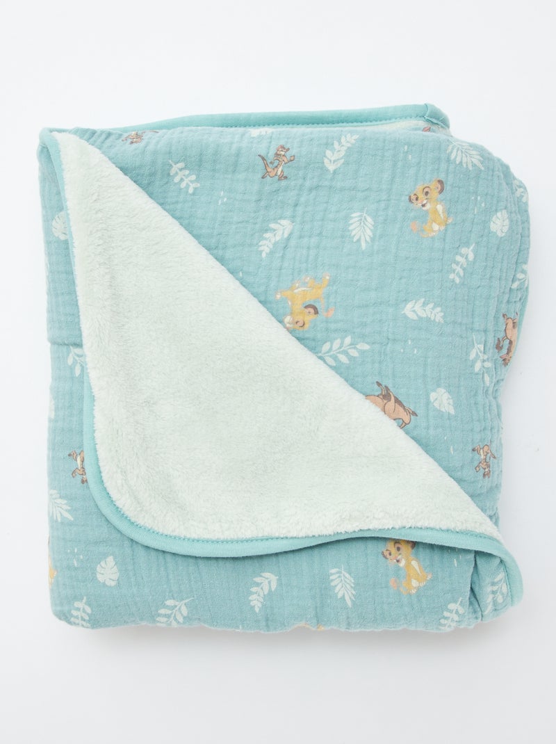 Manta de algodón y tejido polar 'Simba' VERDE - Kiabi