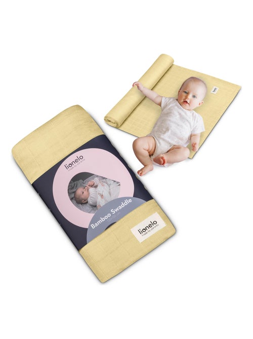 Manta de bambú para bebé 120x120 cm - LIONELO - 100% algodón - Hipoalergénica - Kiabi