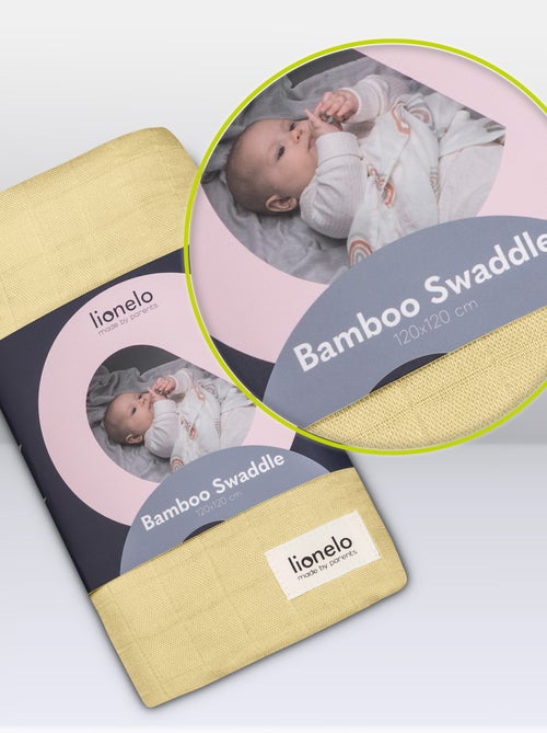 Manta de bambú para bebé 120x120 cm - LIONELO - 100% algodón - Hipoalergénica - Kiabi