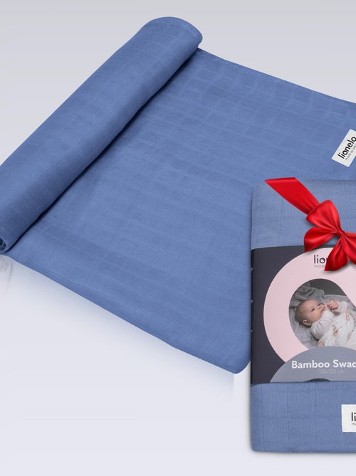 Manta de bambú para bebé 120x120 cm - LIONELO - 100% algodón - Hipoalergénica - Kiabi