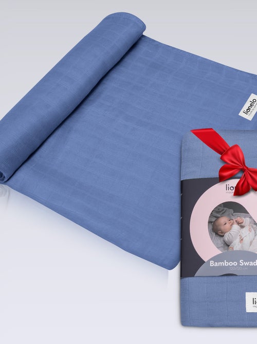 Manta de bambú para bebé 120x120 cm - LIONELO - 100% algodón - Hipoalergénica - Kiabi