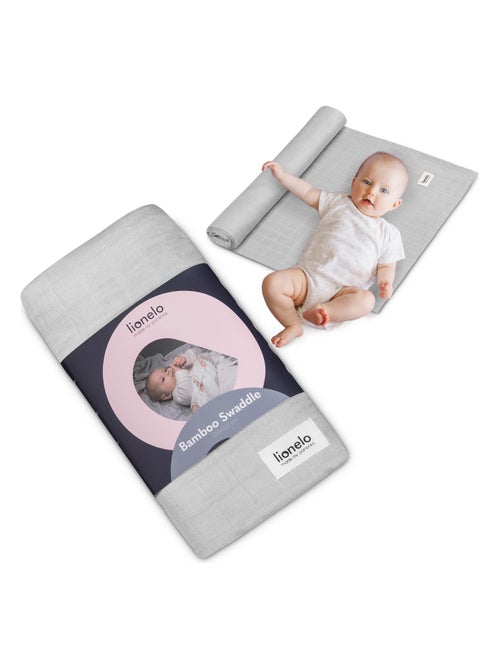 Manta de bambú para bebé 120x120 cm - LIONELO - 100% algodón - Hipoalergénica - Kiabi