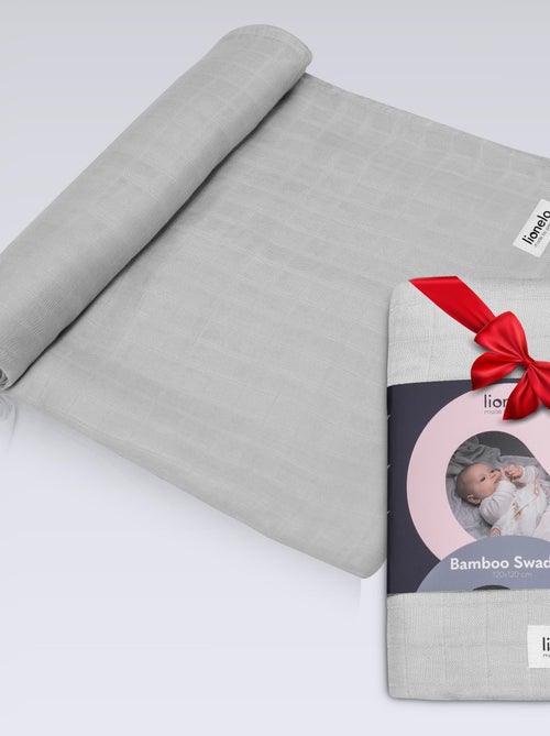Manta de bambú para bebé 120x120 cm - LIONELO - 100% algodón - Hipoalergénica - Kiabi