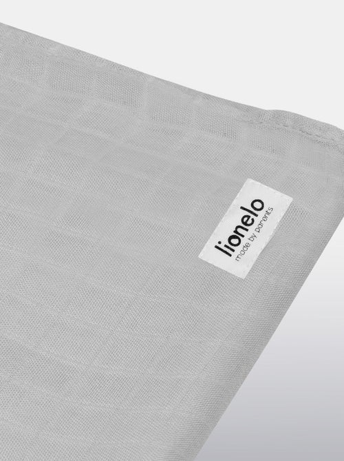 Manta de bambú para bebé 120x120 cm - LIONELO - 100% algodón - Hipoalergénica - Kiabi