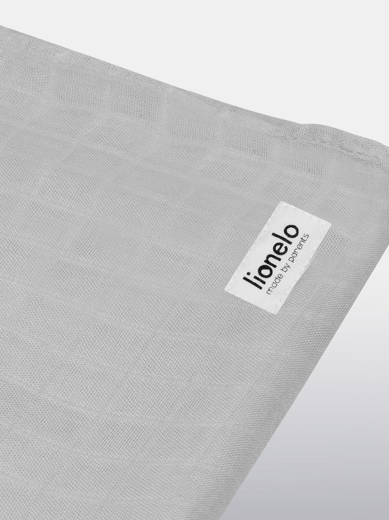 Manta de bambú para bebé 120x120 cm - LIONELO - 100% algodón - Hipoalergénica Gris - Kiabi