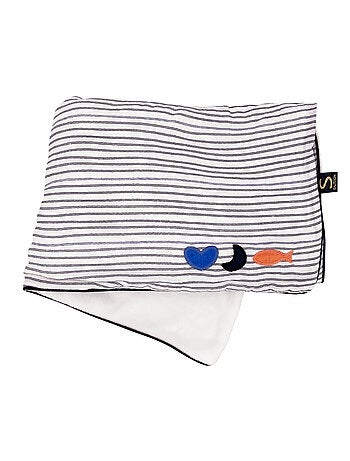 Manta de bebé 75x100cm en gasa de algodón y vellón - SAUTHON