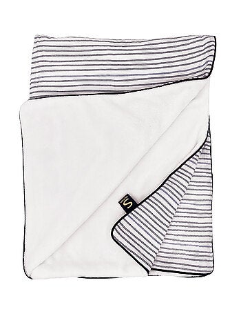 Manta de bebé 75x100cm en gasa de algodón y vellón - SAUTHON