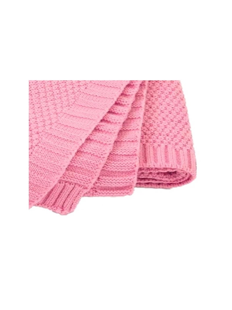 Manta de bebé de punto de Les Chatounets Rosa - Kiabi