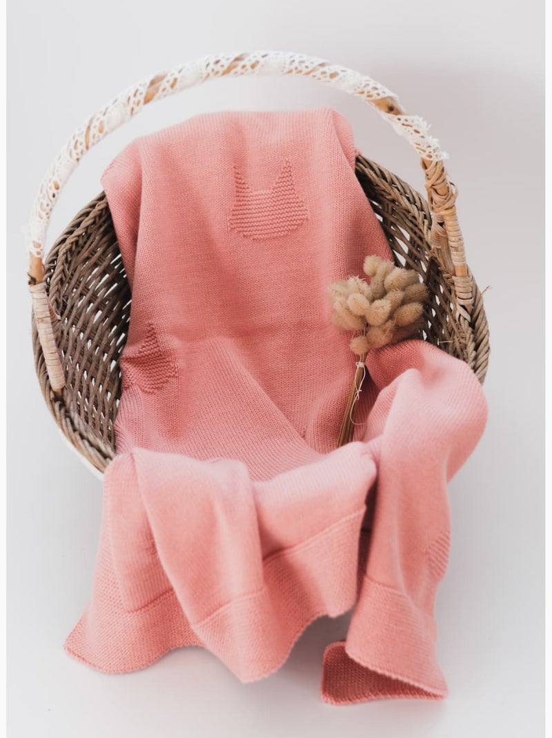 Manta de bebé en algodón - colección «petits chats» Rosa - Kiabi