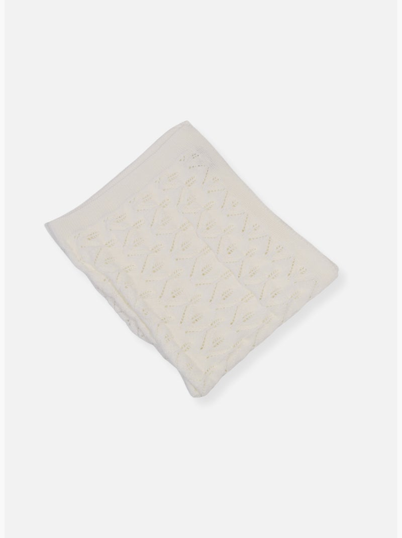 Manta de bebé pluma 100% algodón Blanco - Kiabi