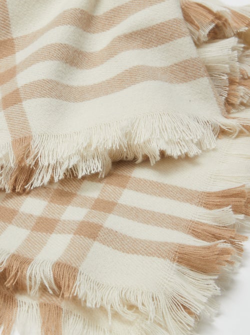 Manta de cuadros 160 x 130 cm - Kiabi Home - Kiabi