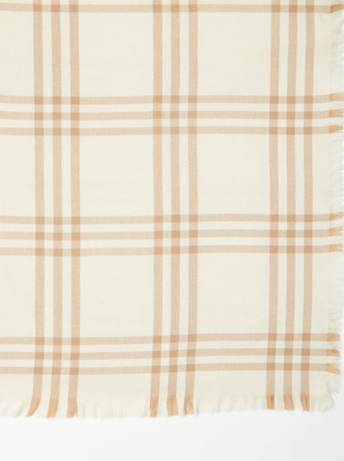 Manta de cuadros 160 x 130 cm - Kiabi Home - Kiabi