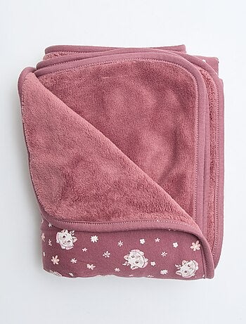 Manta de doble cara 'Disney' 'Marie' en punto de algodón 80x100 cm