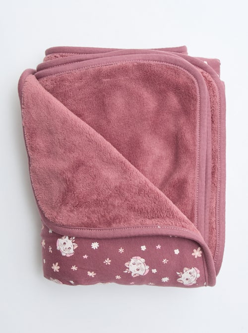 Manta de doble cara 'Disney' 'Marie' en punto de algodón 80x100 cm - Kiabi