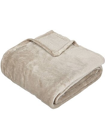 Manta de franela beige ollis 130x180cm