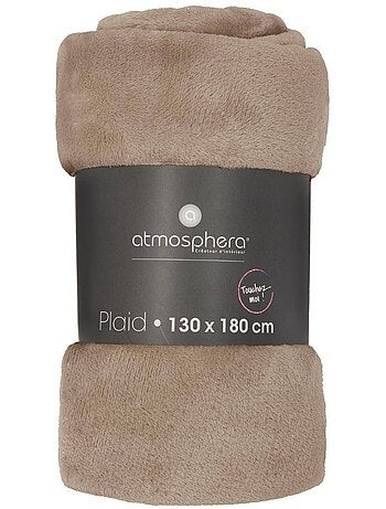 Manta de franela beige ollis 130x180cm