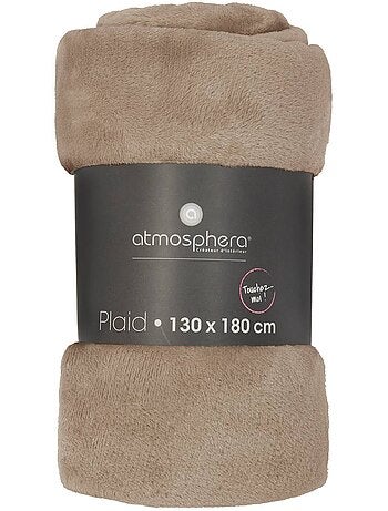 Manta de franela beige ollis 130x180cm