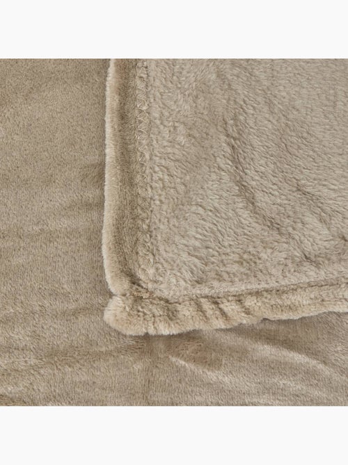 Manta de franela beige ollis 130x180cm - Kiabi Manta de franela beige ollis 130x180cm - Kiabi