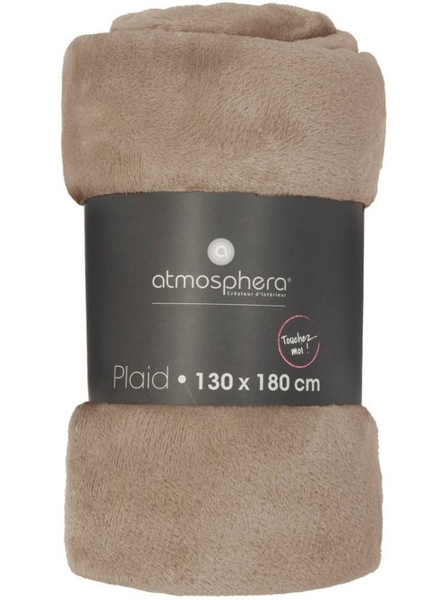 Manta de franela beige ollis 130x180cm - Kiabi Manta de franela beige ollis 130x180cm - Kiabi