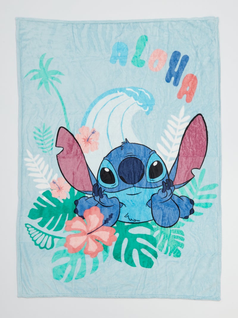Manta de franela 'Stitch' AZUL - Kiabi