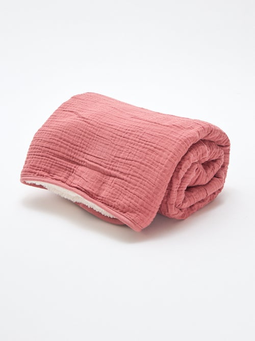 Manta de gasa de algodón y tejido polar - Kiabi