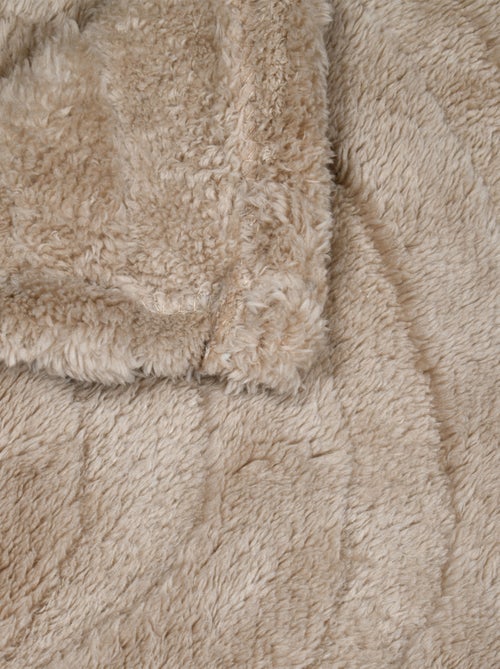 Manta de imitación piel con estampado de ondas - Kiabi
