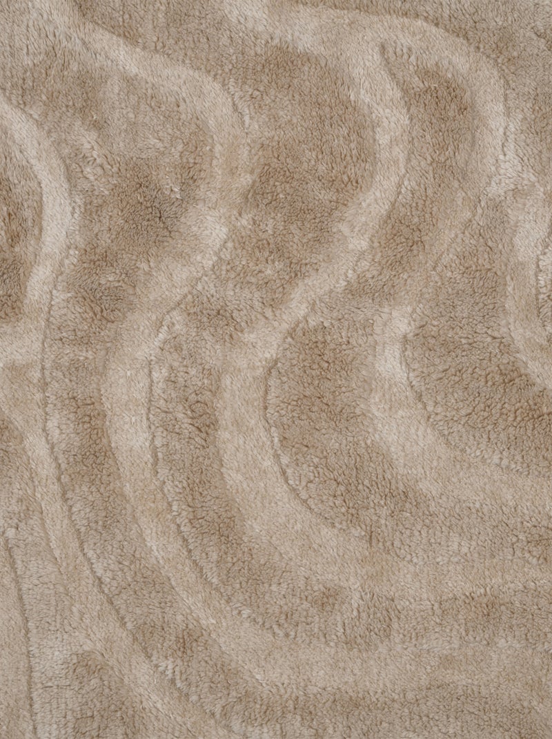 Manta de imitación piel con estampado de ondas Beige concha - Kiabi