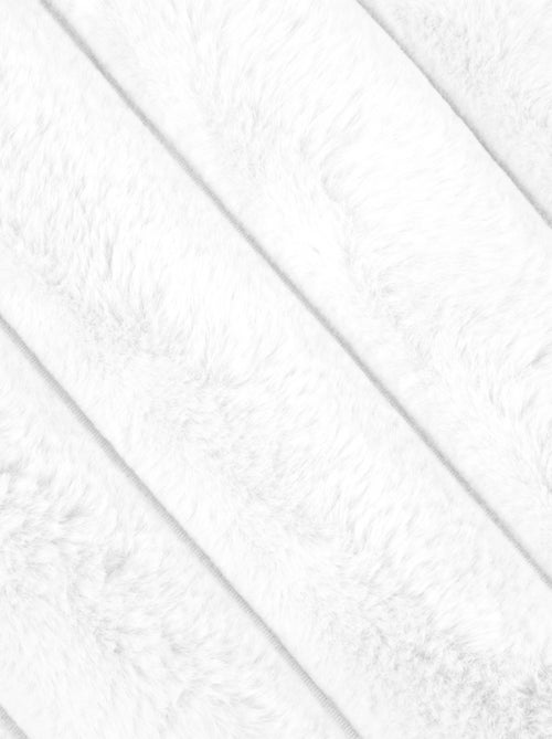 Manta de imitación piel ultrasuave con franjas - Kiabi