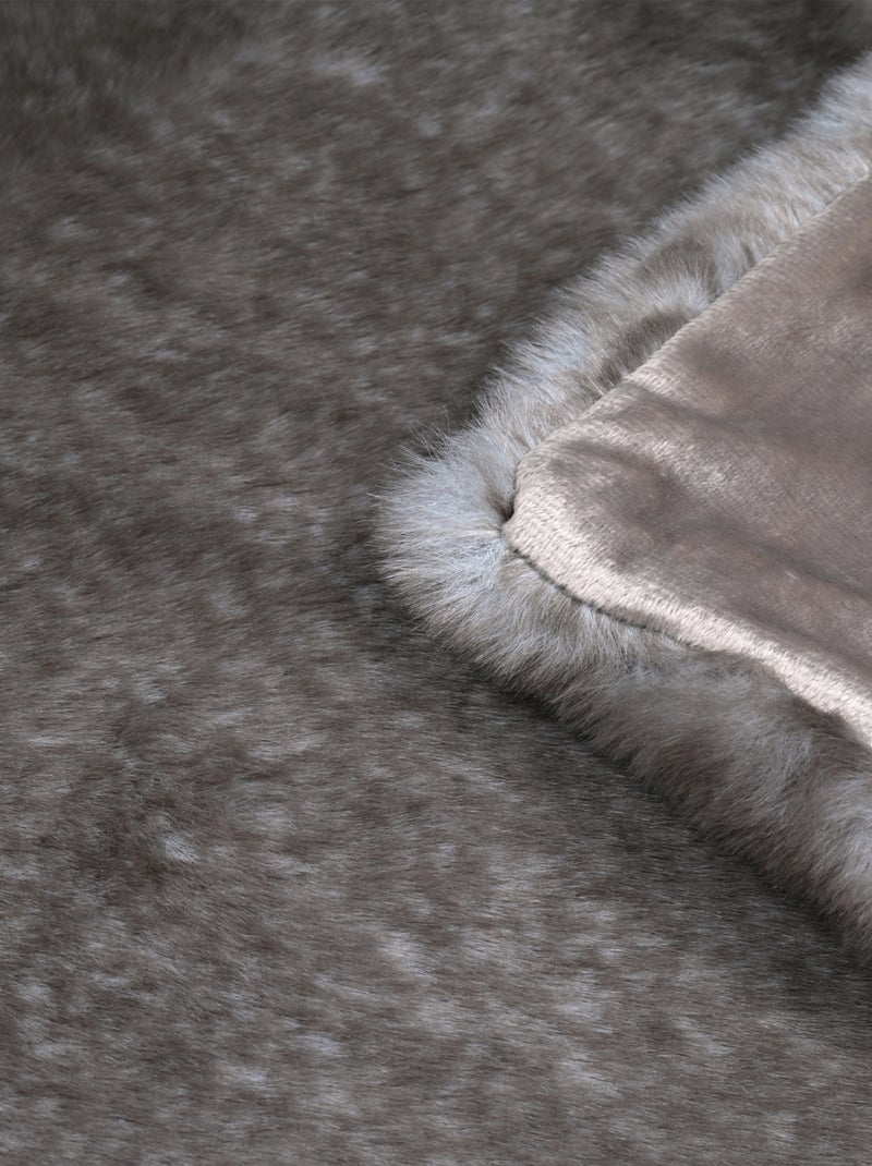 Manta de imitación ultrasuave Taupe - Kiabi