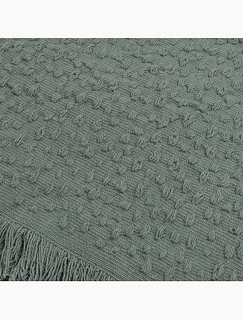 Manta de jacquard de algodón con motivo de lágrima
