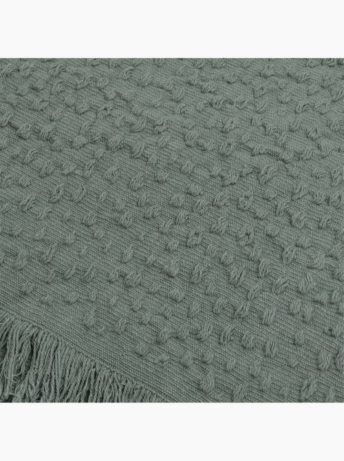 Manta de jacquard de algodón con motivo de lágrima - Kiabi