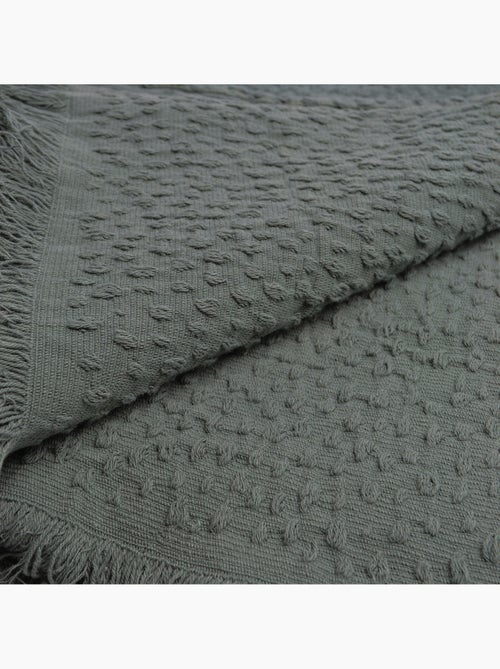 Manta de jacquard de algodón con motivo de lágrima - Kiabi