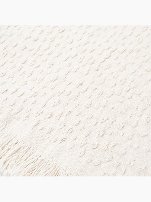 Manta de jacquard de algodón con motivo de lágrima - Kiabi