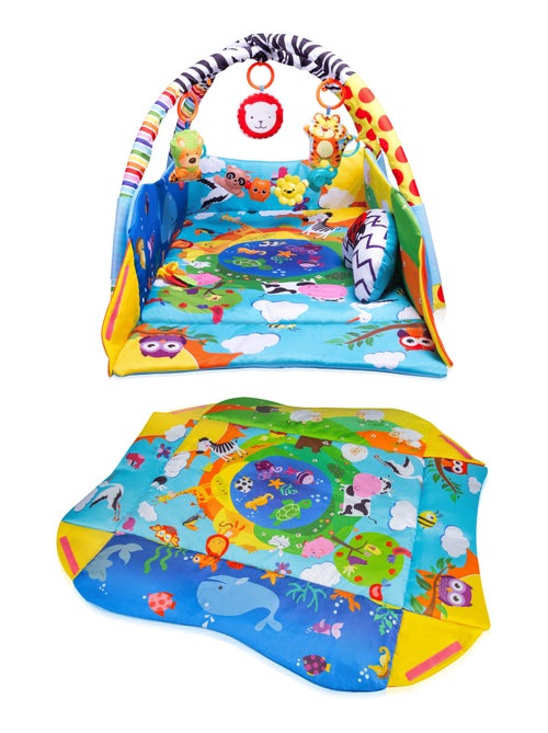 Manta de juegos 2 en 1 Anika de LIONELO - Parque infantil - 98 x 114 cm - Lavable - Juguetes interac - Kiabi